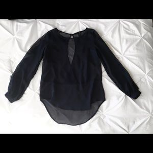Urban Planet | Navy blue see through blouse